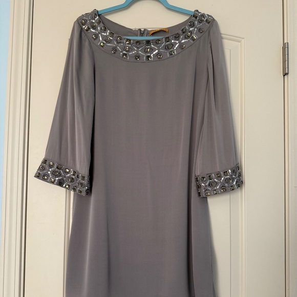 Alice‎ + Olivia Women’s Silk Beaded Embellished Dress Size M - Picture 1 of 10